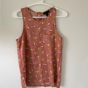 J. Crew Pink Floral Tank Top